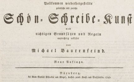 Manuels de calligraphie - Baurenfeind, Michael. L'