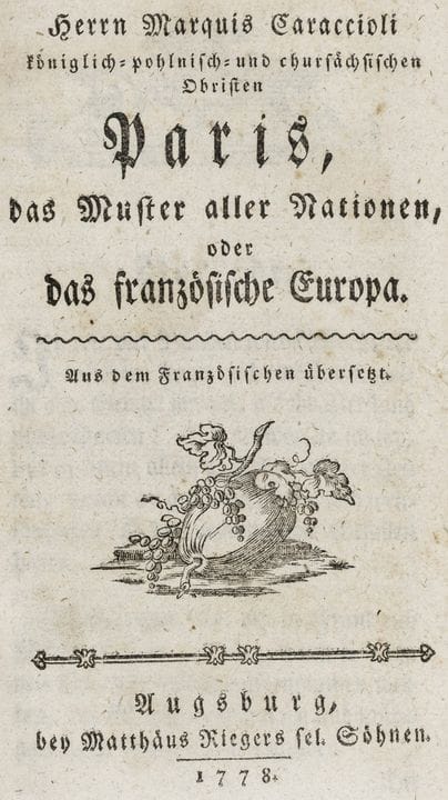 Europa - Francia - Caraccioli, Louis Antoine de. V