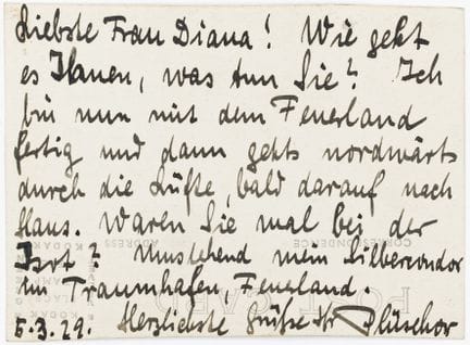 Plüschow, Günther. Sammlung von 4 handschriftliche