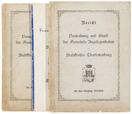 Allemagne - Berlin - Rapport sur l'administration 