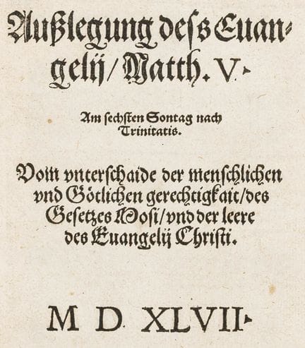 Schwenckfeld, Caspar. Exposition of the Gospel, Ma
