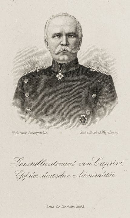 Caprivi, Leo v. (Militär). Eigenhändige Unterschri