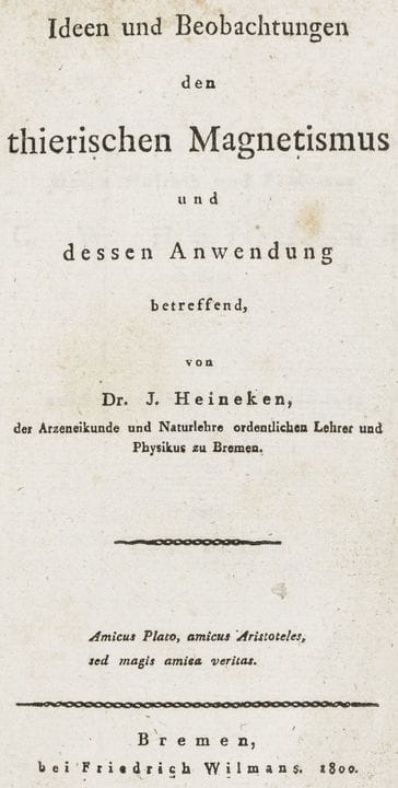 Medicine - Heineken, Johann. Ideas and Observation