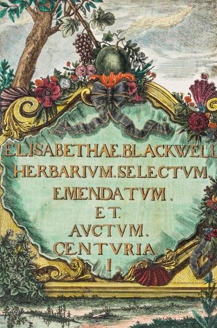 Biology - Botany - Blackwell, Elisabeth. *Herbariu