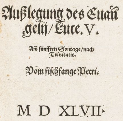 Schwenckfeld, Caspar. Exégèse de l'Évangile, Luc. 