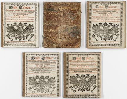 日历——弗罗因德，马库斯。《新旧主要日历》……1660年（以及1665年、1670年（2版）、167