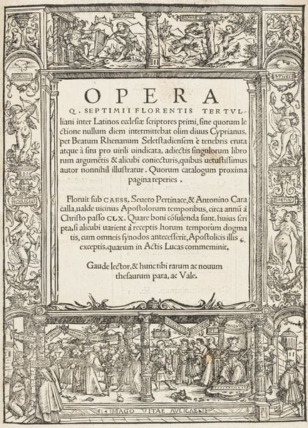 Tertullian, Quintus Septimus Florens. Opera ... pe