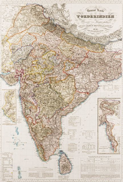 Asie - Inde - Carte générale de l'Inde occidentale