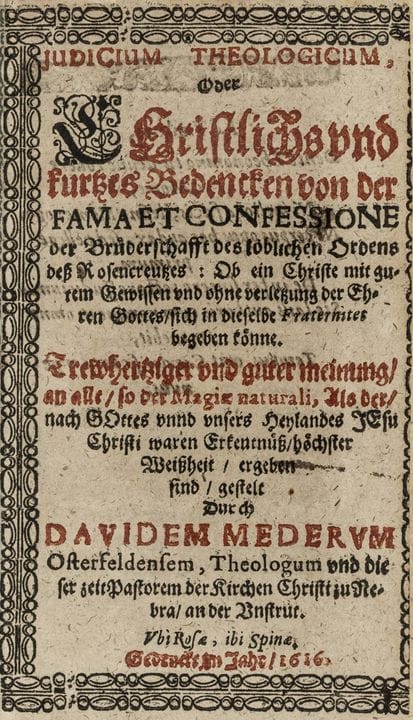 Occulta - Meder, David. Judicium Theologicum, or A