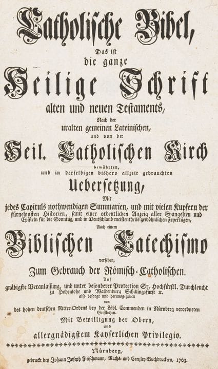 Biblia germanica - Catholic Bible. This is the com