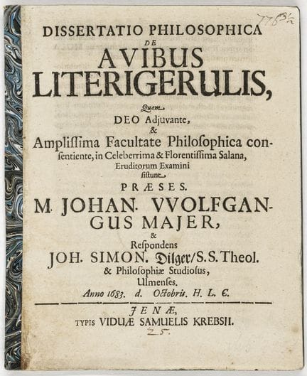 Biology - Zoology - Maier, Johann Wolfgang. Disser