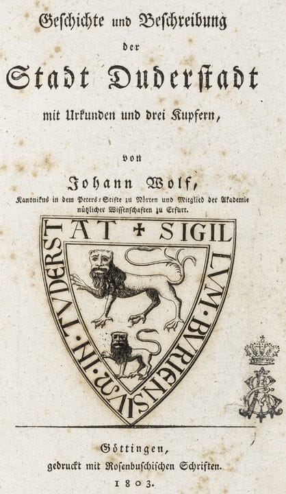 Germany - Lower Saxony - Wolf, Johann. History and