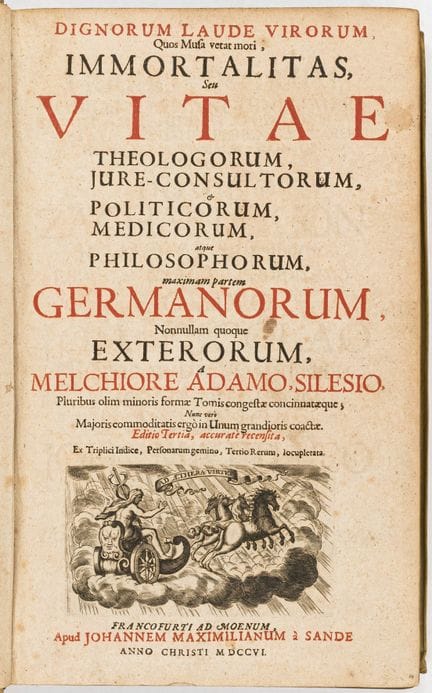 Adam, Melchior. *Dignorum laude virorum, quos musa