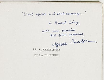 Breton, André. Le surréalisme et la peinture. Avec