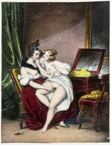 Deveria, Achille. Sammlung von 3 (1 koloriert) Lit