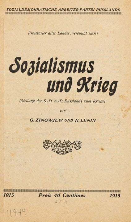 Socialisme - Communisme - Lénine, N. et Zinoviev, 