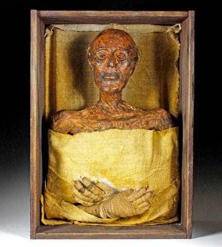 Curiosities - Museums-Modell einer Mumie. 20. Jhdt