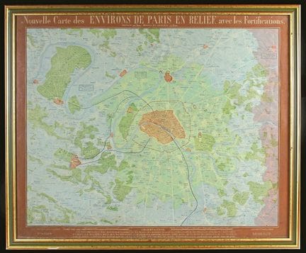 Globes &amp; Astronomy - Carte en relief de Paris 