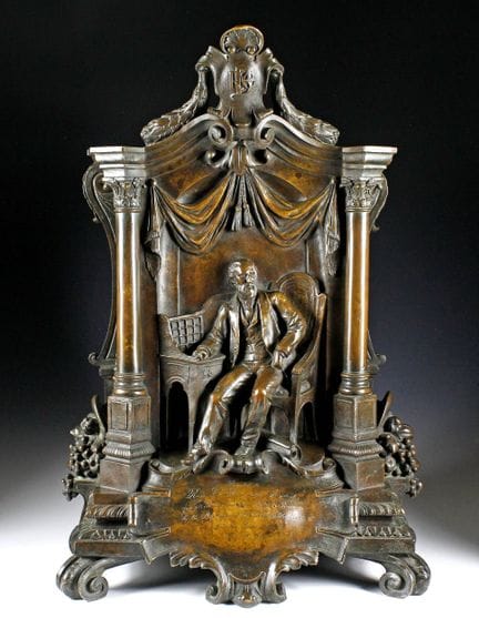 Curiosities - An exceptional large bronze presenta