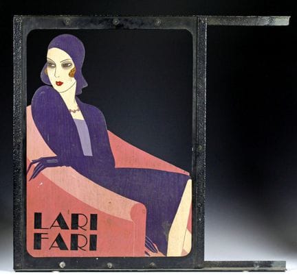 Advertising - Ladenausleger LARI FARI. Berlin, um 