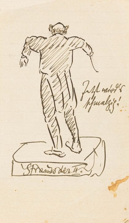 Slevogt, Max. Ensemble composé de 3 croquis et d'u