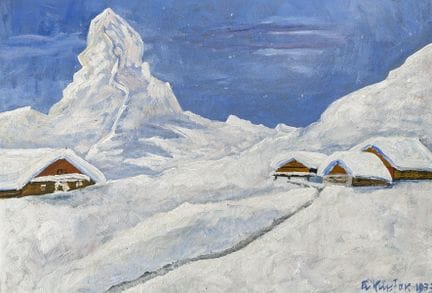 Küpfer, Walter. Untitled. (The Matterhorn). Oil on