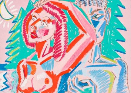 Kunc, Milan. Untitled. (Nude in Nature). 2 mixed-m
