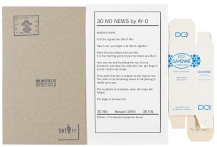 Fluxus - AY-O. 30 NO NEWS. 57 Pappschachteln in ei