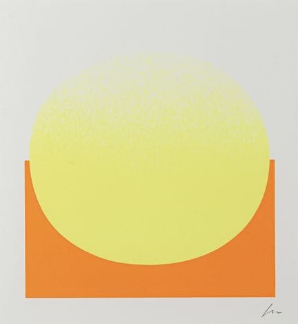 Geiger, Rupprecht. Gelb auf Orange. Farbsiebdruck 