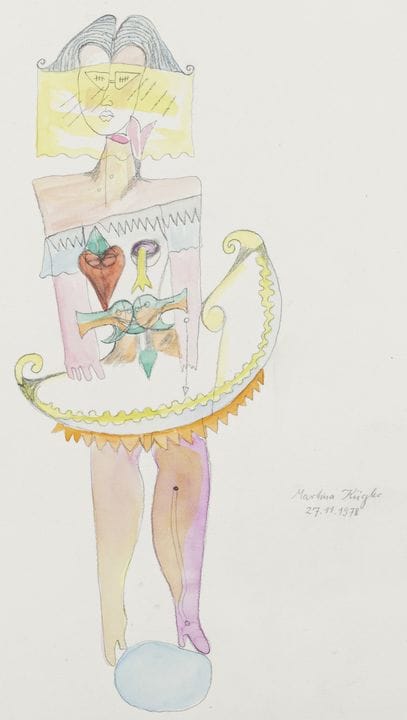 Kügler, Martina. Colección de 7 (5 con lápiz de co