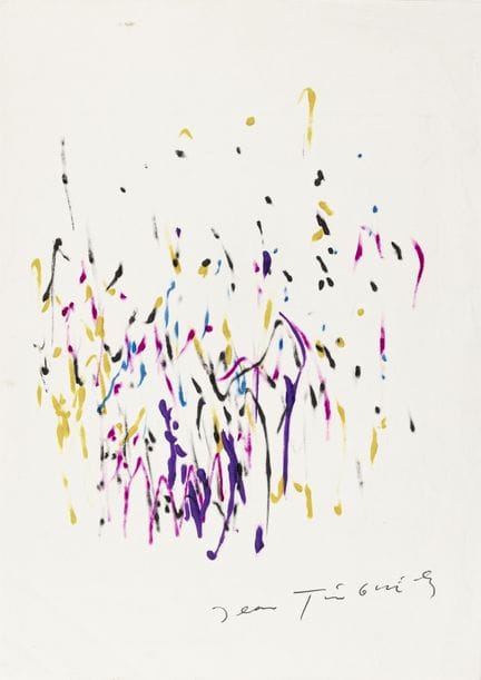 Tinguely, Jean. Métamatic drawing. Marker on paper