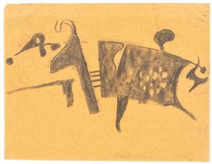 Ackermann, Max. Ohne Titel. (Zeichnung). Kohle auf