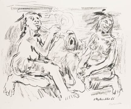 Kokoschka, Oskar. El poder de la música. Litografí