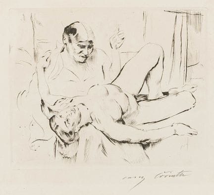 Corinth, Lovis. Prophétie. Gravure à la pointe sèc