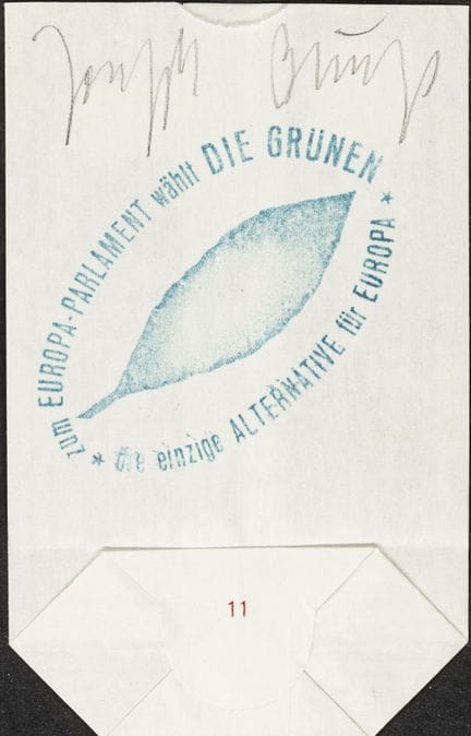 Fluxus - Beuys, Joseph. Zwei DDR-Papiertüten. Sign