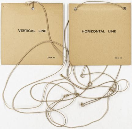 Fluxus - Vautier, Ben. Vertical Line - Horizontal 