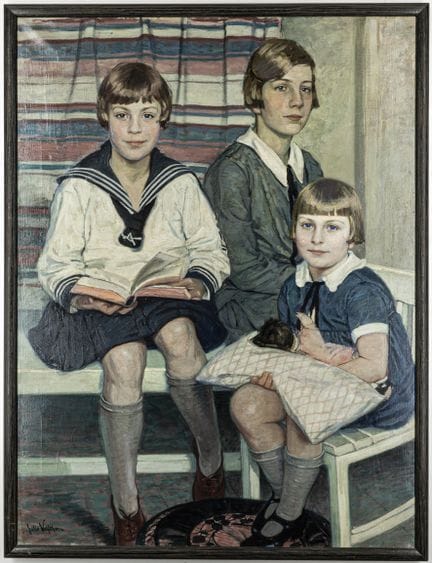 Wolfthorn, Julie. Sisters. Oil on canvas. Signed l