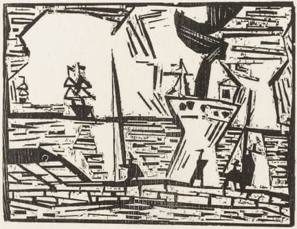 Feininger, Lyonel. Troistedt (1919) / On the Quay 