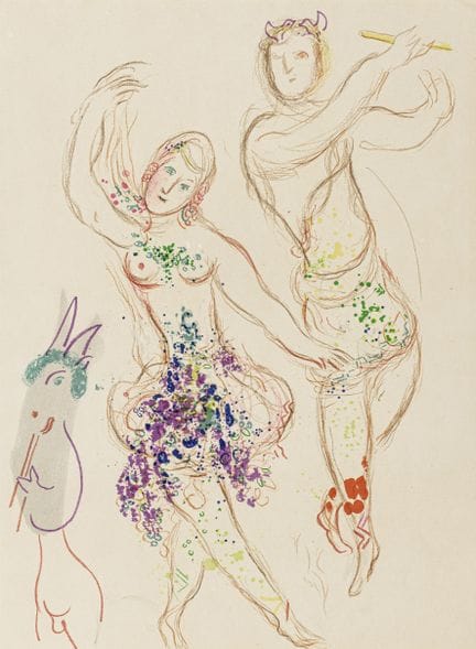 Chagall, Marc. Le Ballet : Daphnis et Chloé. Litho