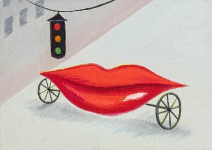 Kunc, Milan. Red. Oil on canvas. Signed and dated 