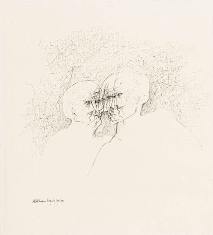 Thompson, Mildred. Sans titre. (Deux têtes). Dessi