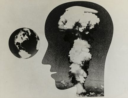 Matter, Herbert. Ohne Titel. (Head with Atomic Bom