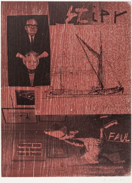 Fluxus - Oehlen, Albert. Sternzeichen. 6 Farboffse