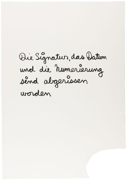 Fluxus - Vautier, Ben. Die Signatur, das Datum und