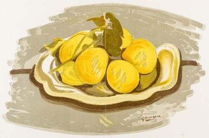 Braque, Georges. Corbeille de fruits. Lithographie