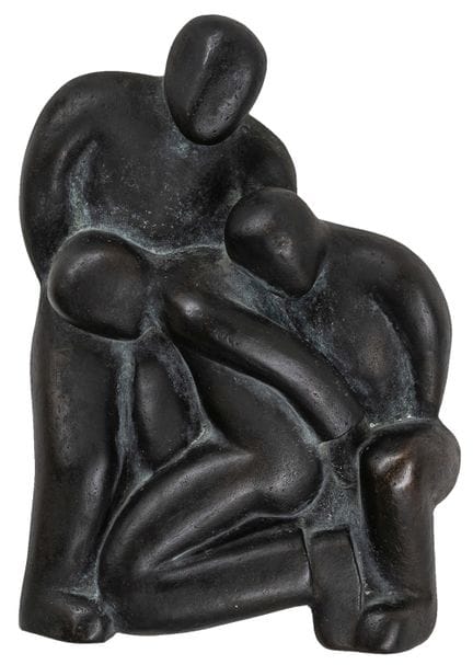 Schmitz, Hans. Dreiergruppe. Bronze, schwarz patin