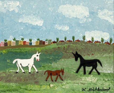Mühlenhaupt, Willi. Untitled. Oil on hardboard, va