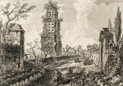 Piranesi, Giovanni Battista. Drei doppelblattgroße