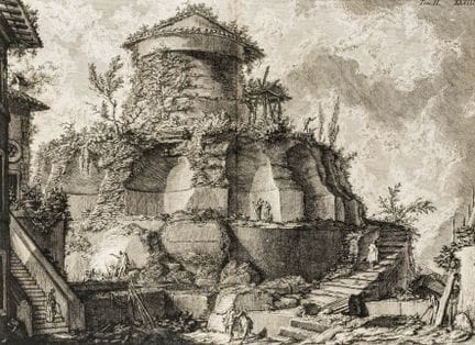 Piranesi, Giovanni Baptista. Vier doppelblattgroße