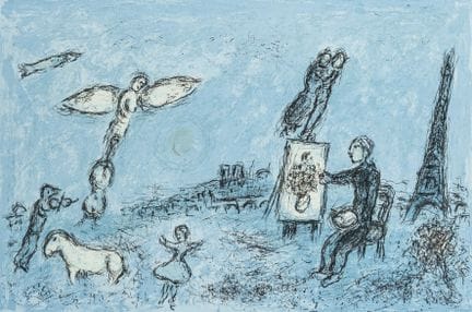 Chagall, Marc. Série de 7 lithographies en couleur